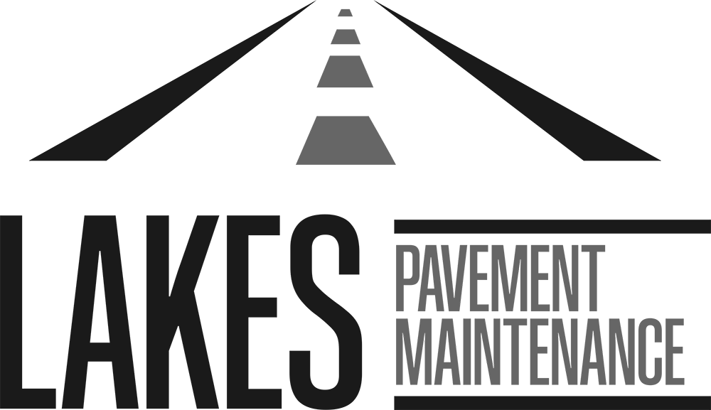 lakes pavement maintenance logo dark colors